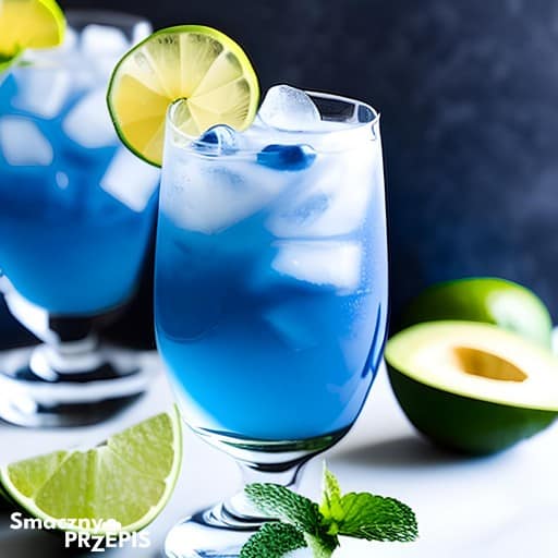 Blue Hawaii drink z lodem i limonką